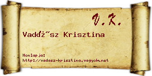 Vadász Krisztina névjegykártya