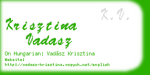 krisztina vadasz business card